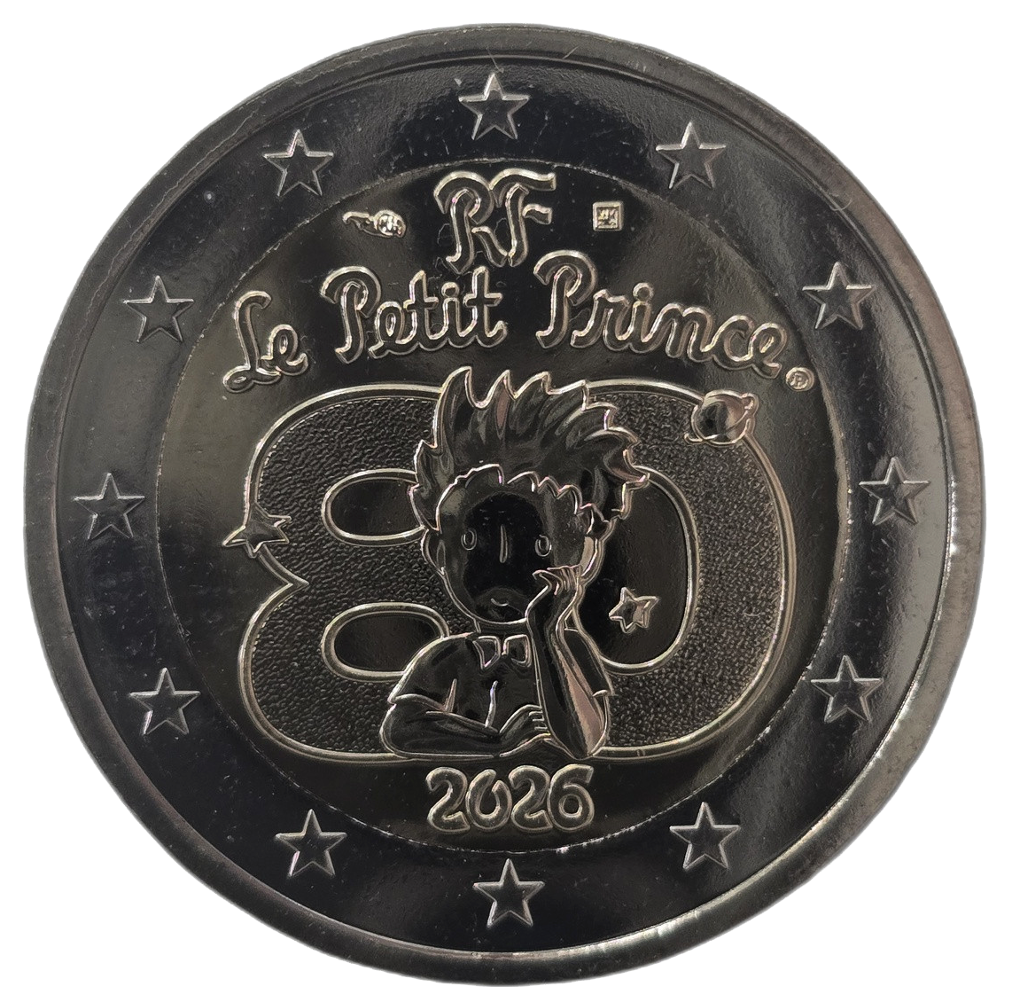 2 euros conmemorativa 80 Aniversario de la publicación de El principito Año 2026